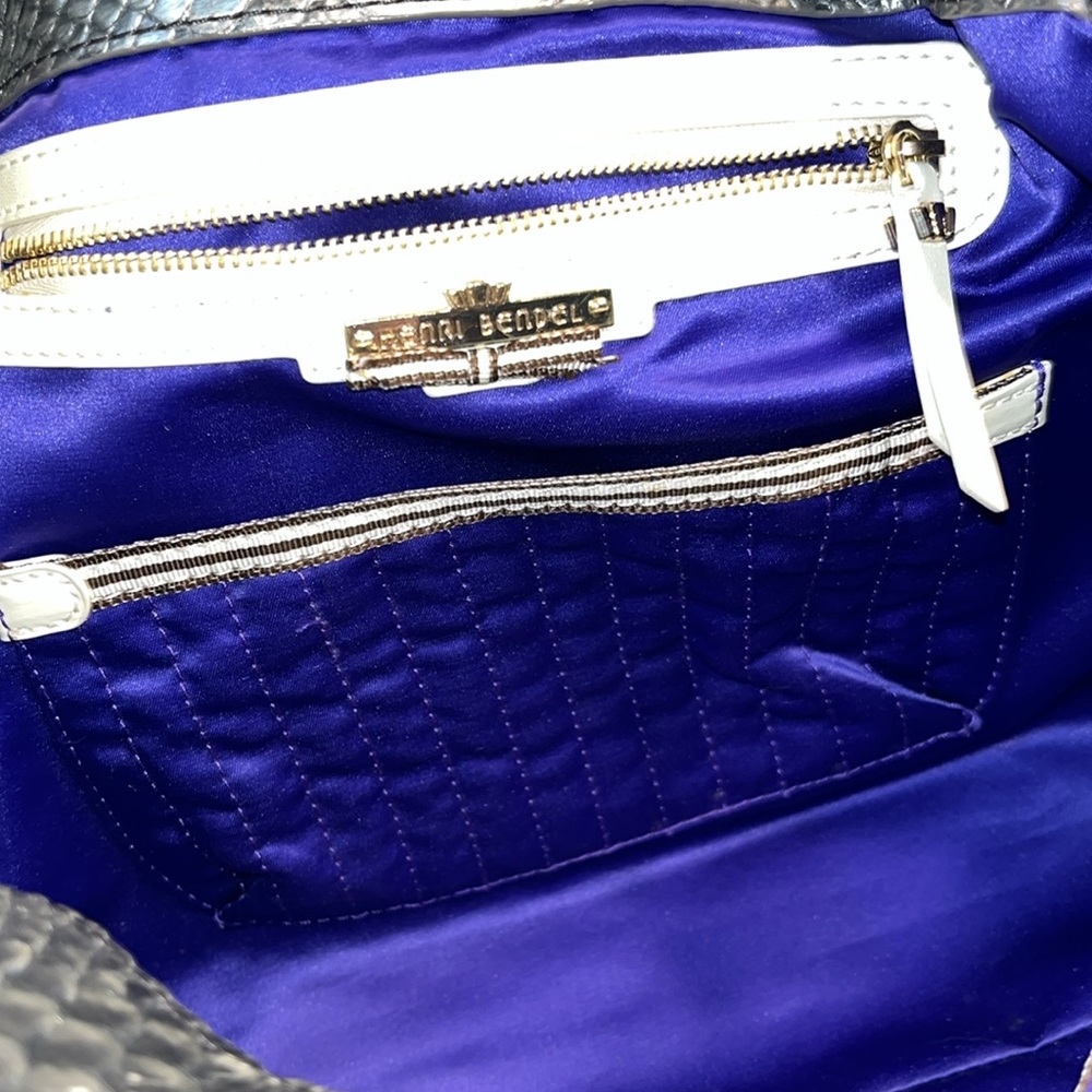 EUC Henri Bendel Gun Metal Silver Shoulder Bag with Metallic Accents - Picture 5 of 16